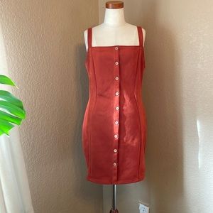 Burnt orange mini dress